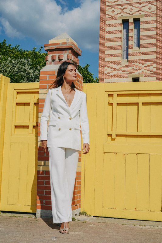blazer blanc ensemble 