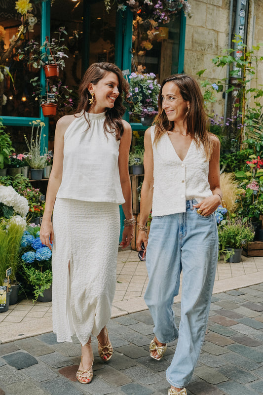 Jupe broderie 100% coton