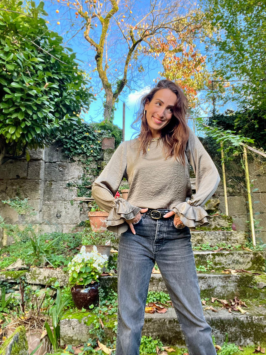 Blouse Kaki Constance