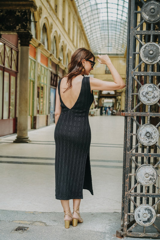 Robe en Maille Noire