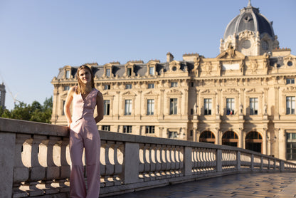Gilet en Lin rose