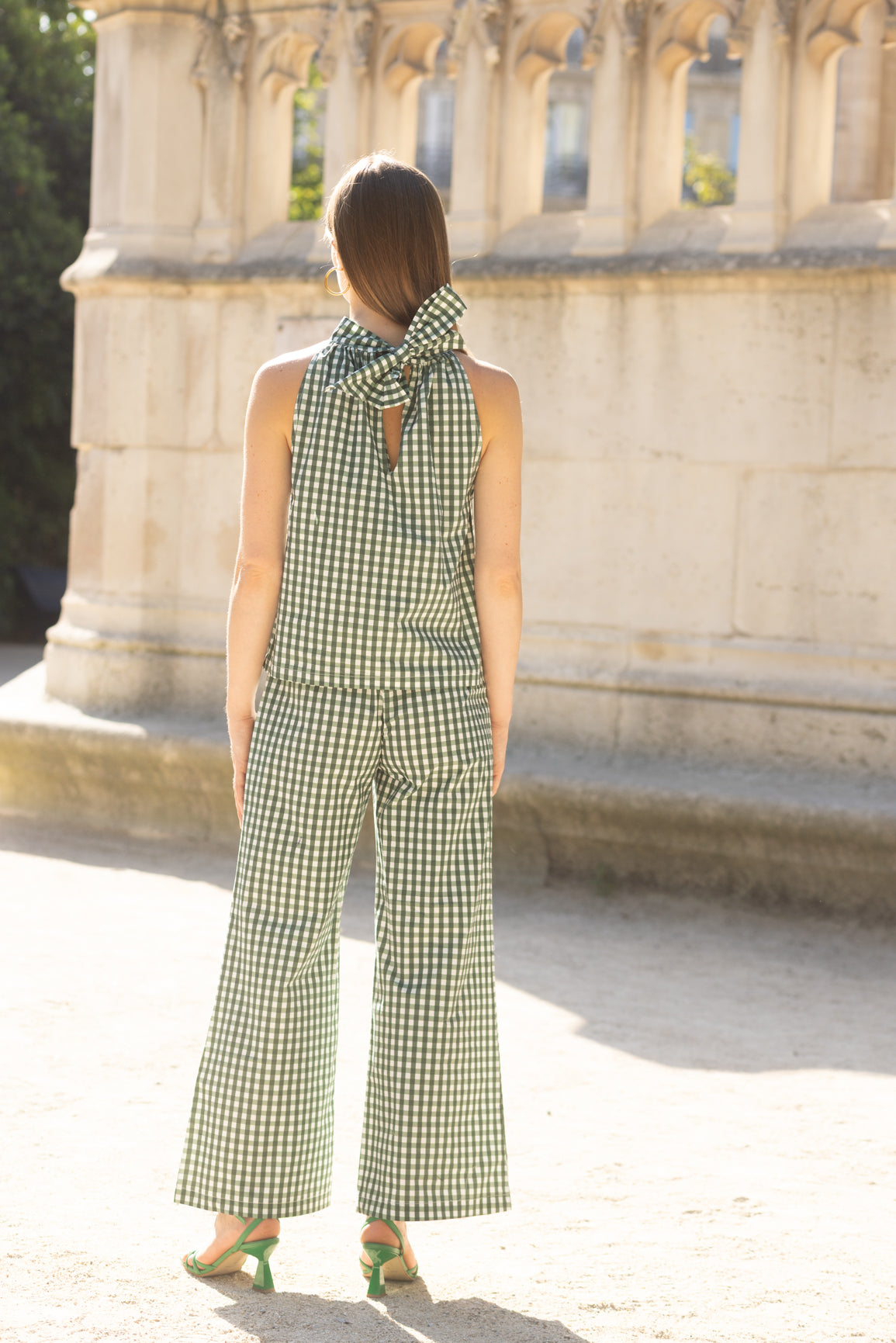 Top Vichy vert