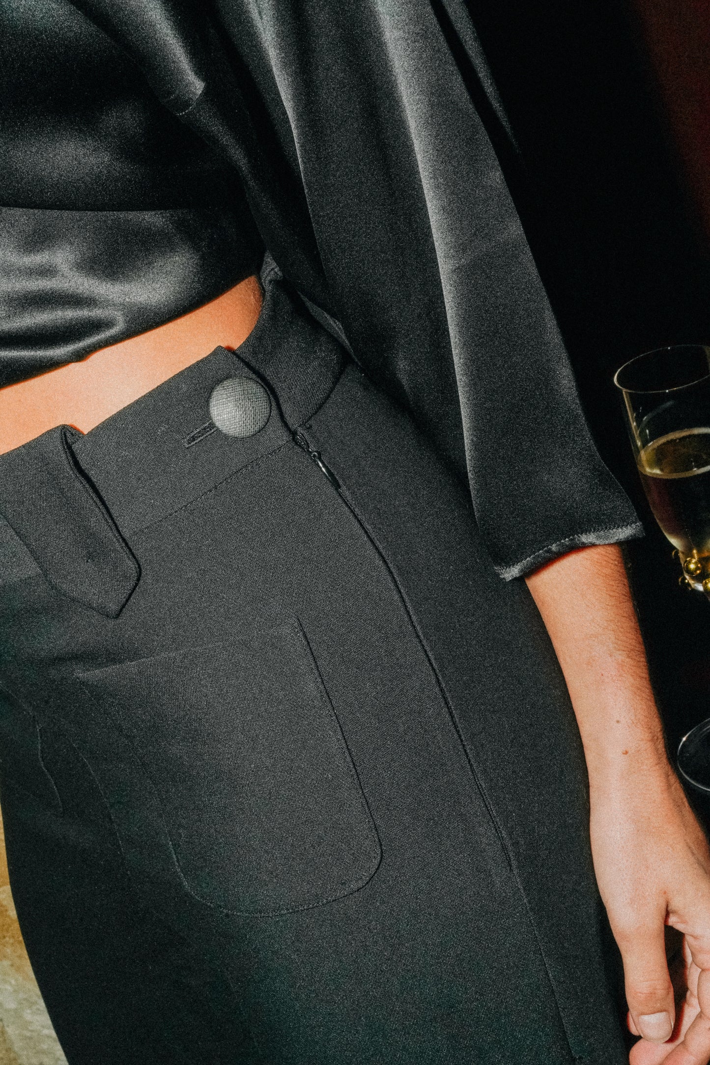 Pantalon noir PALAZZO