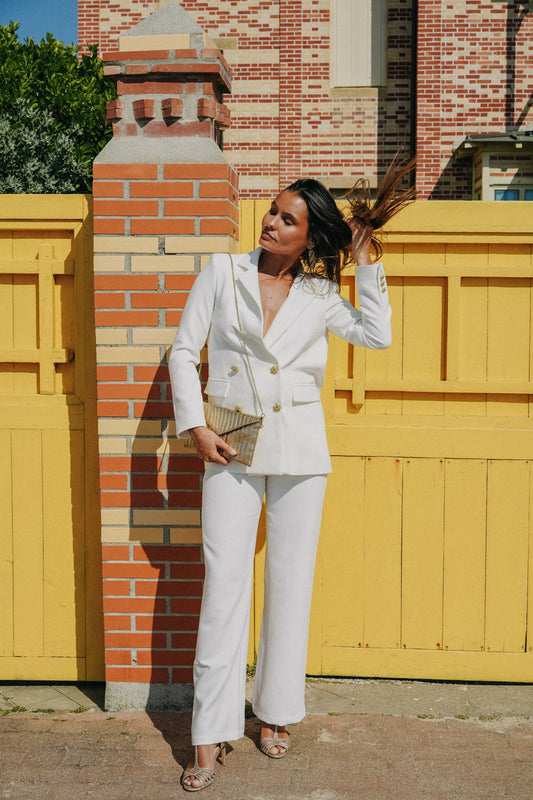 Blazer blanc tailleur COSMOS