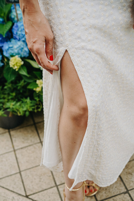 Jupe broderie 100% coton