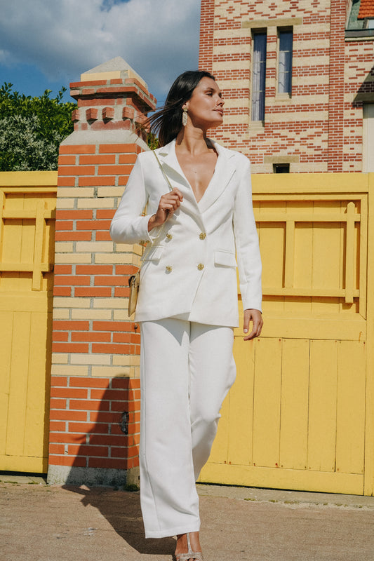 Blazer blanc tailleur COSMOS