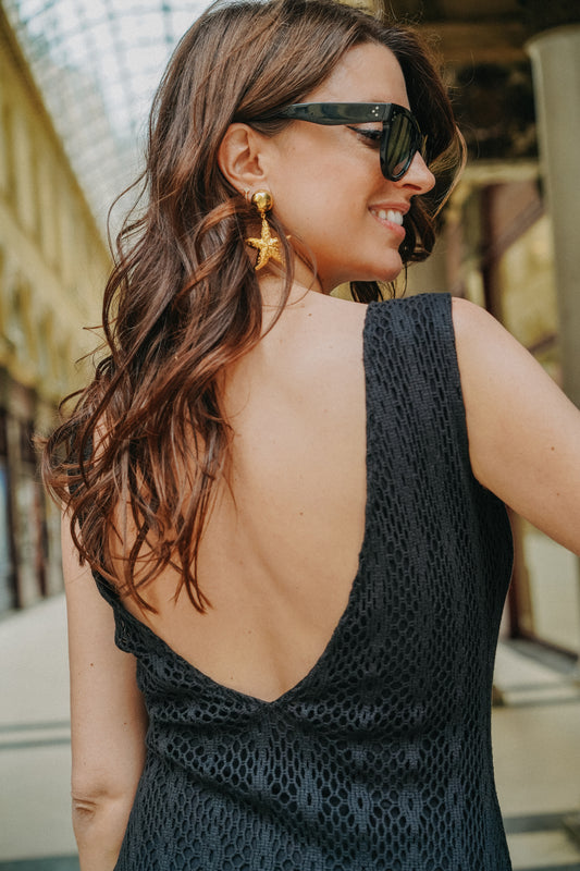 Robe en Maille Noire