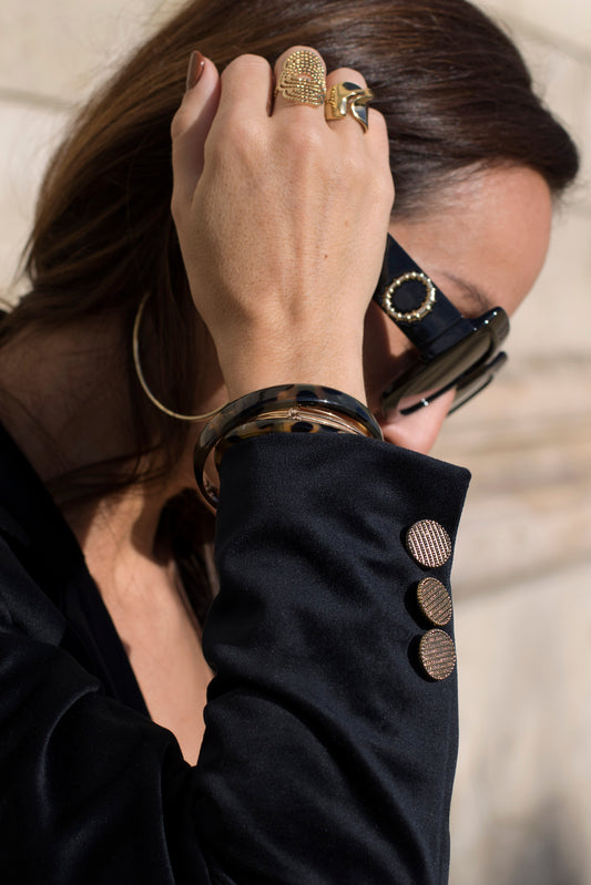 Blazer en velours noir