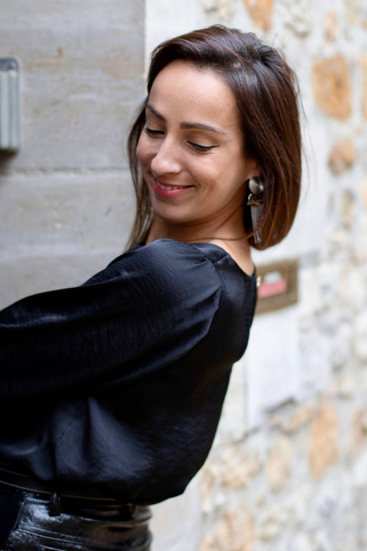 Blouse Noire CONSTANCE