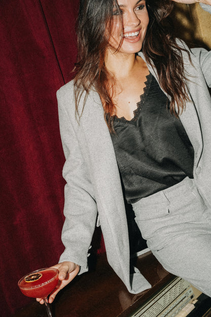 Blazer en flanelle gris COLETTE