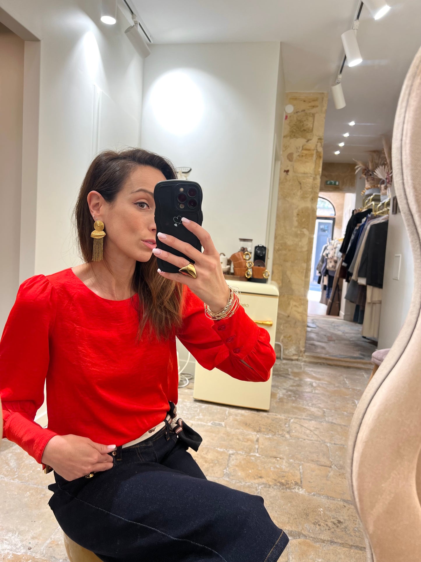 Blouse INDIA rouge