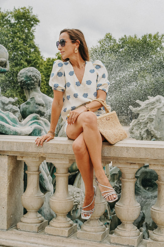 top brodé crème brodé 