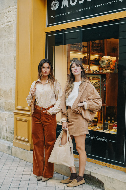 Blouson OLIVIA velours côtelé camel