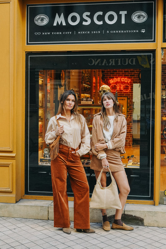 Blouson OLIVIA velours côtelé camel