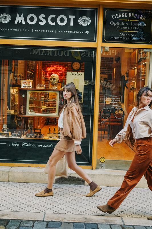 Blouson OLIVIA velours côtelé camel