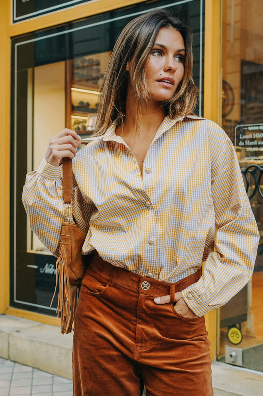 Pantalon Velours SUZANNE Camel