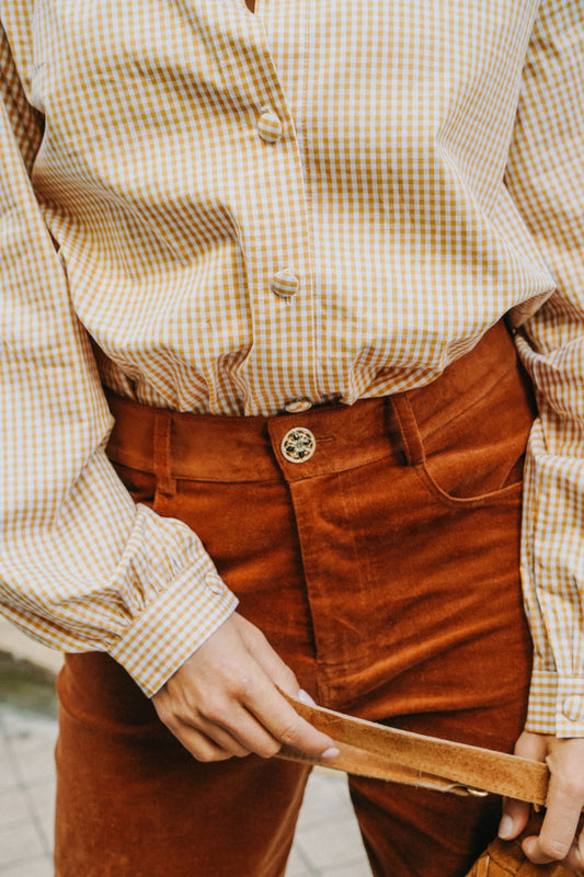 Pantalon Velours SUZANNE Camel