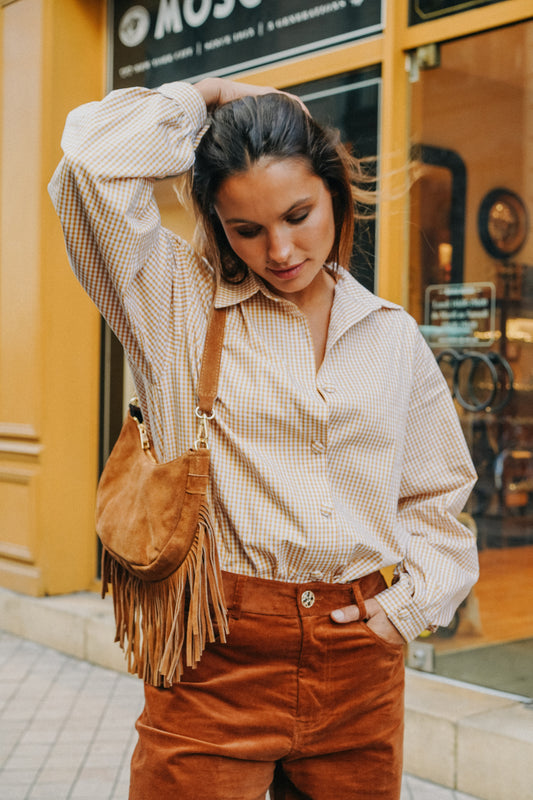 Pantalon Velours SUZANNE Camel