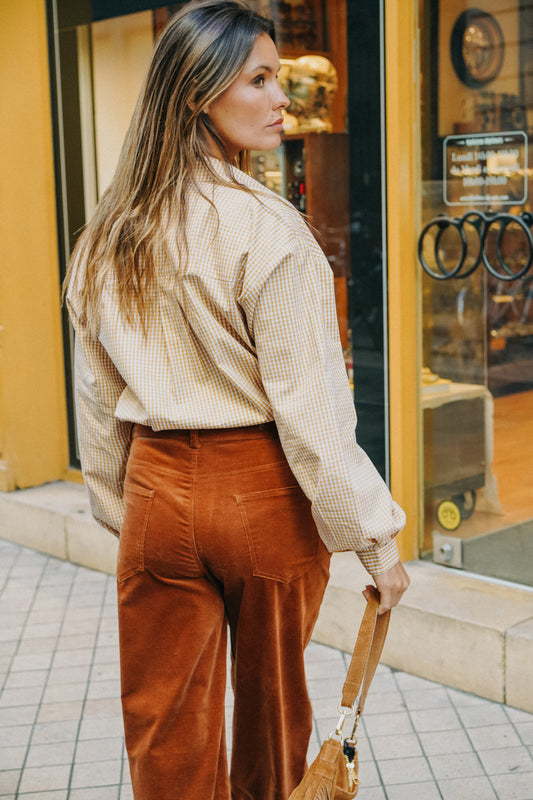 Pantalon Velours SUZANNE Camel