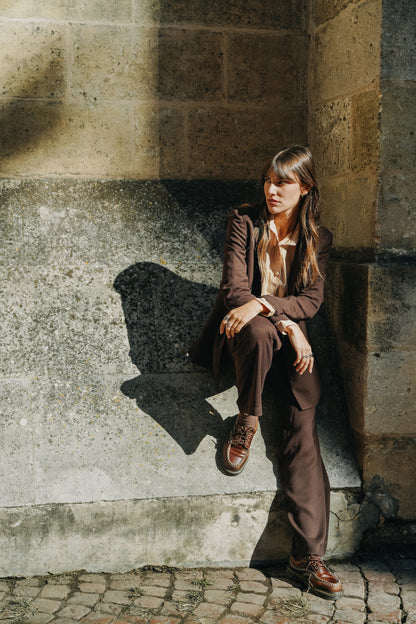 Pantalon PALAZZO Chocolat