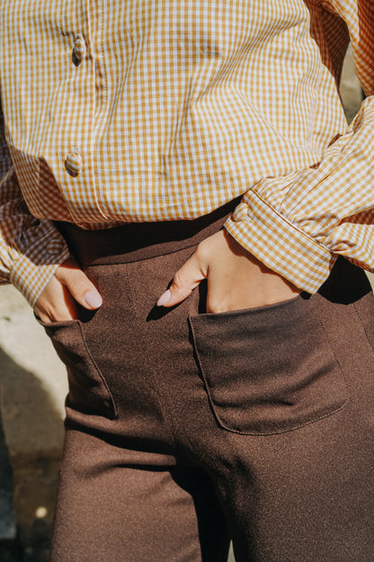 Pantalon PALAZZO Chocolat