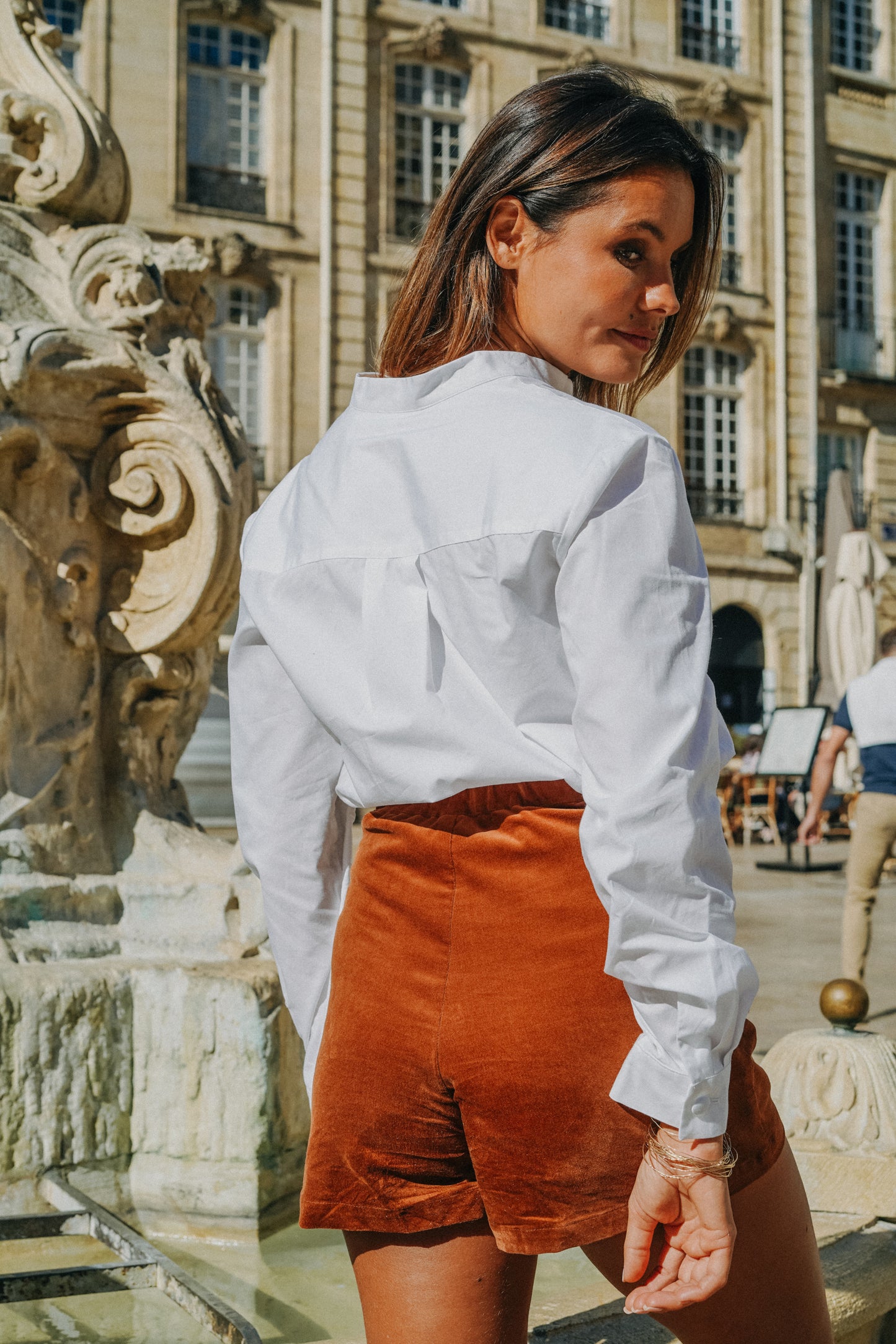 Chemise CÉCILE blanche popeline