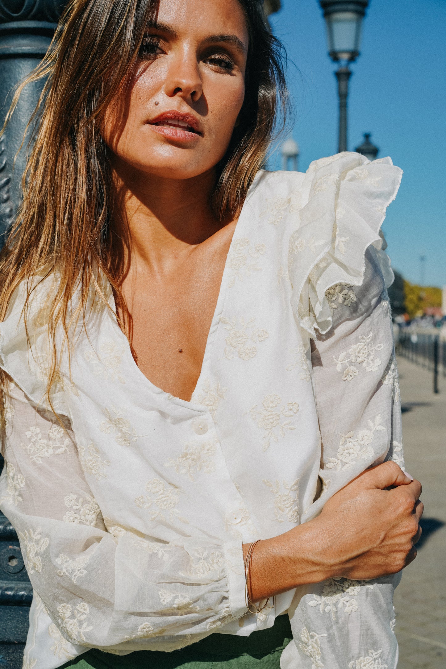 Chemise à Volants GAETAN Brodée