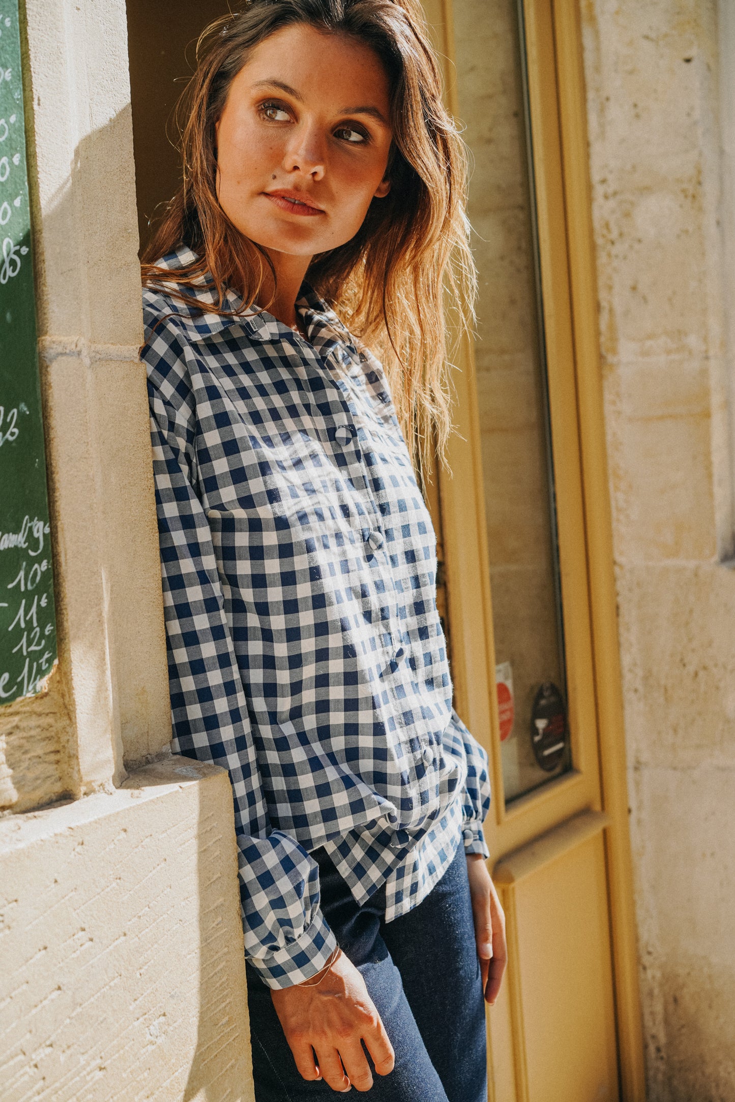 Chemise BOY Vichy bleu marine