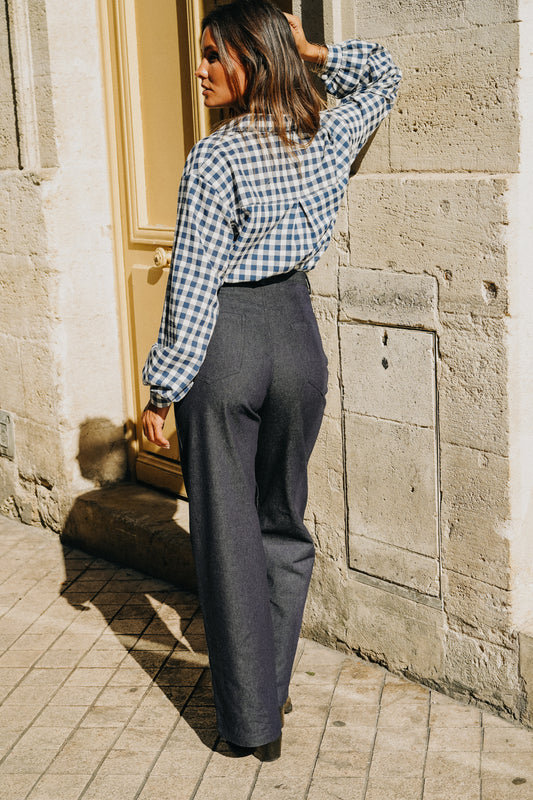 Chemise BOY Vichy bleu marine