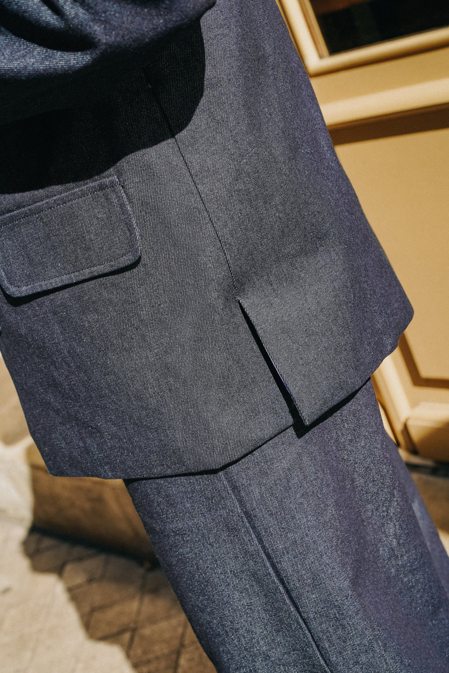 Veste VICTORIA Jean Bleu (doublure rayures)