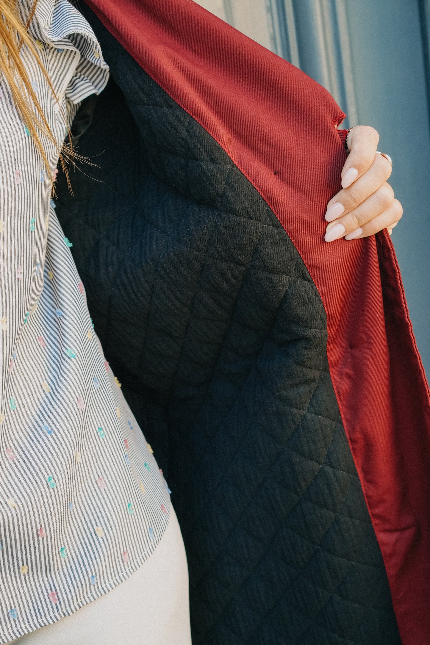 Trench Coat CHARLES Rouge Bordeaux (doublure noir)