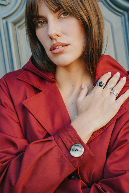 Trench Coat CHARLES Rouge Bordeaux (doublure noir)