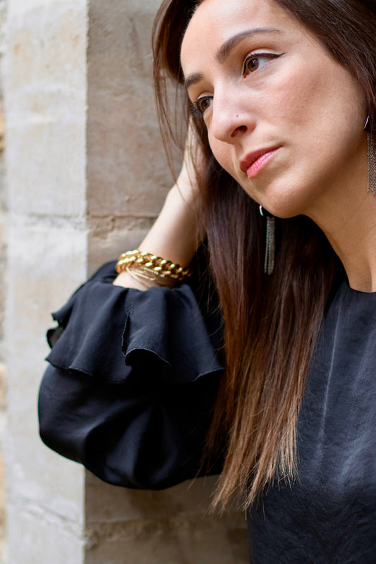 Blouse Noire CONSTANCE