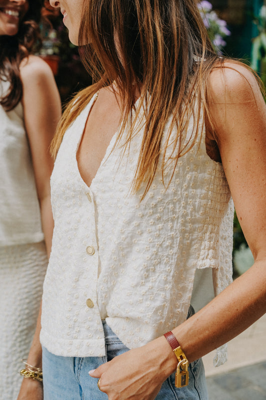 Top Broderie 100% coton