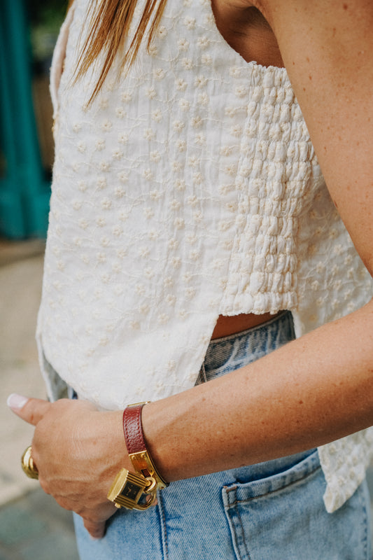 Top Broderie 100% coton