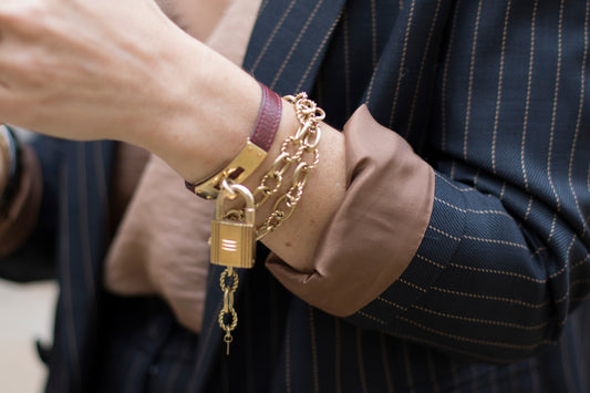 Blazer à rayures noir et chocolat  LOUISE