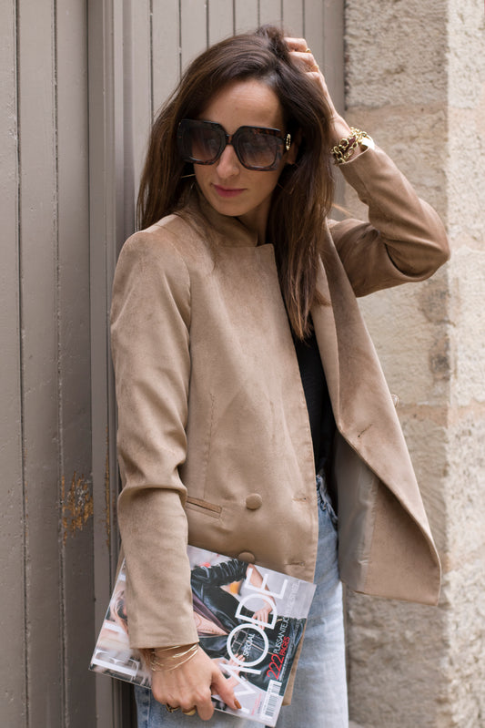 veste en velour mi saison 