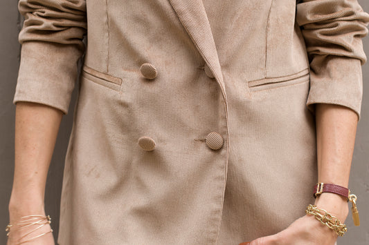 Blazer  en velours marron LOUISE