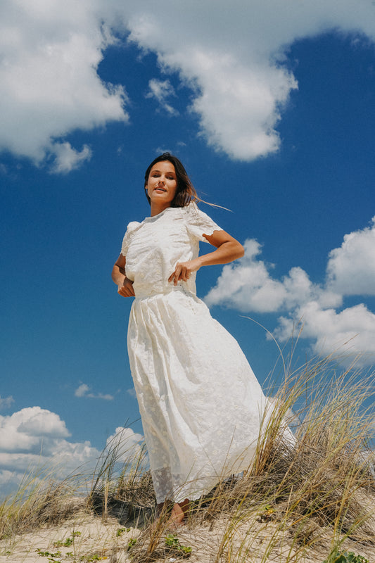 jupe en coton blanche 